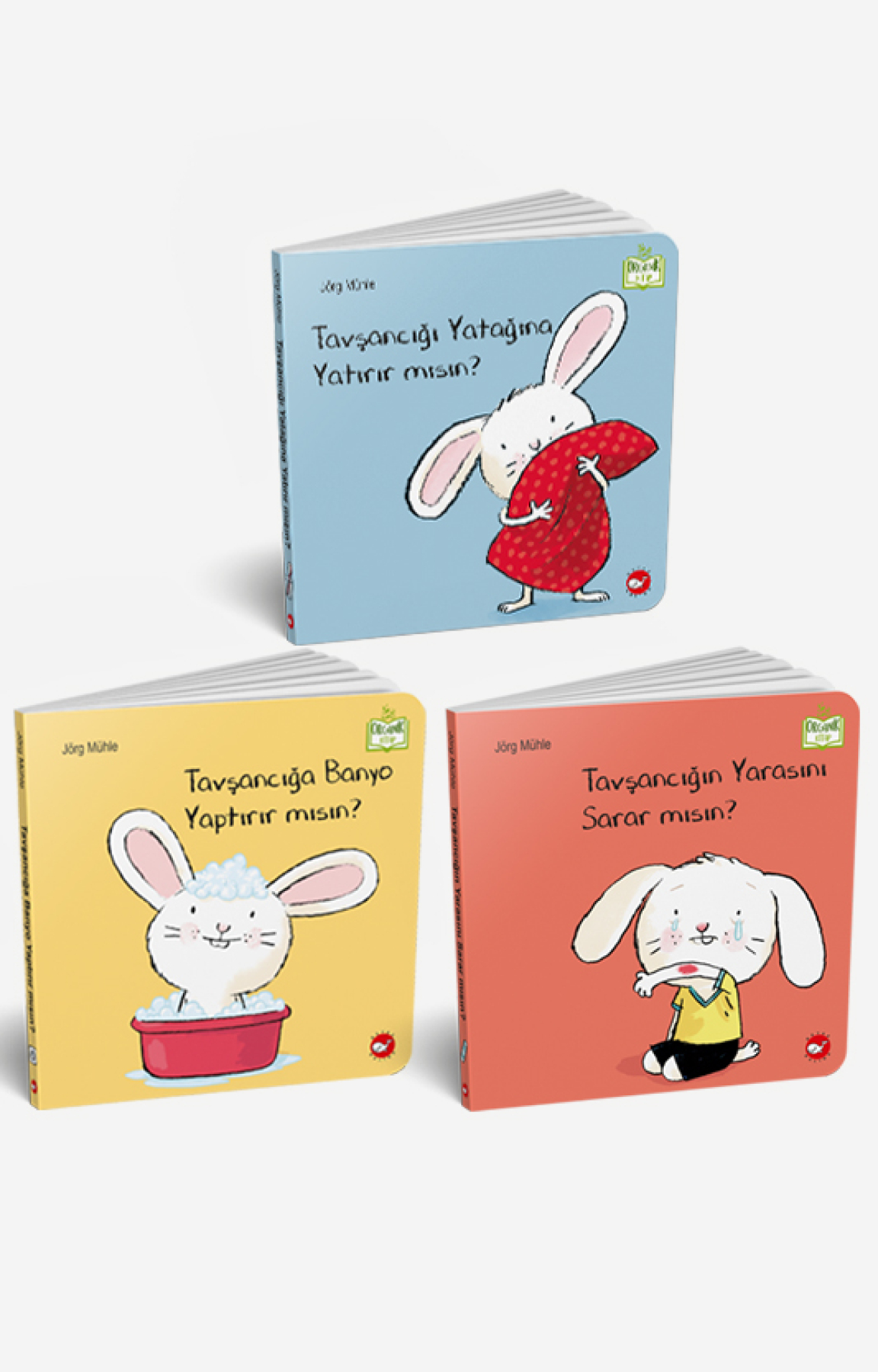 0-3 Yaş (Tavşancık) Resimli İnteraktif Çocuk Kitapları Seti - (3 Kitap)