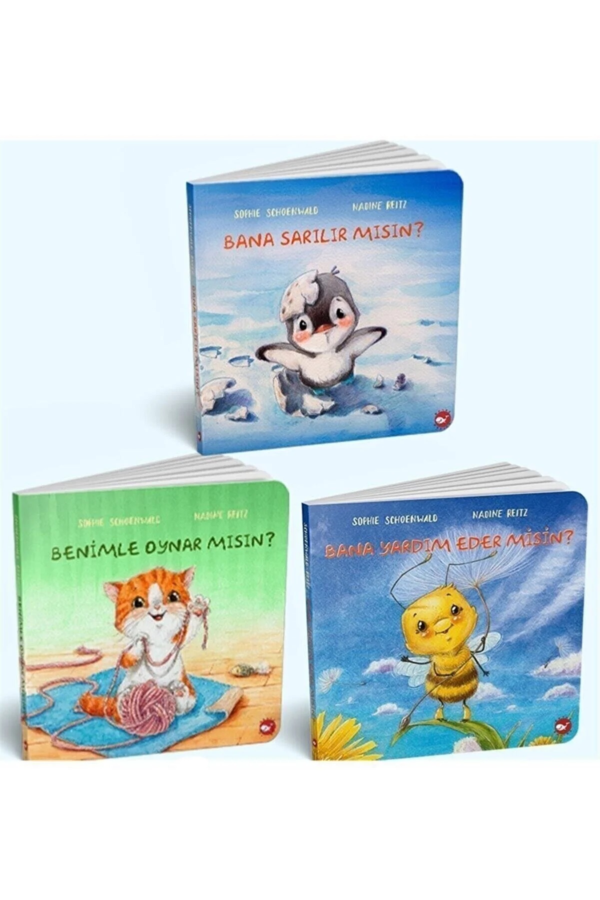 0-3 Yaş Resimli İnteraktif Çocuk Kitapları Set 2 - 3 Kitap